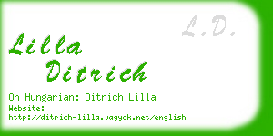 lilla ditrich business card